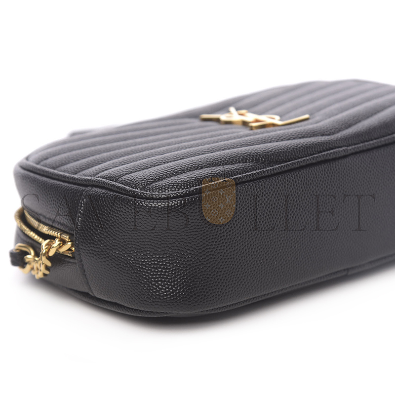 YSL LOU MINI BAG IN MATELASSÉ GRAIN DE POUDRE EMBOSSED LEATHER 6125791GF011000 (19*10.5*5cm)